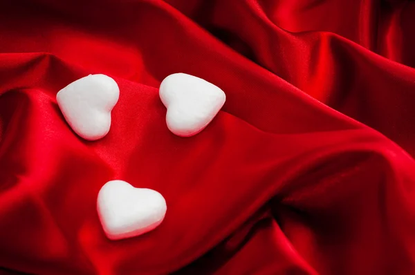 Valentines white hearts — Stock Photo, Image