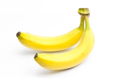 Beyaz üzerinde izole edilmiş muzlar