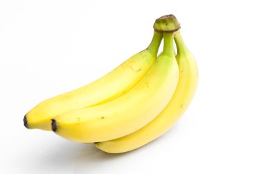 Beyaz üzerinde izole edilmiş muzlar