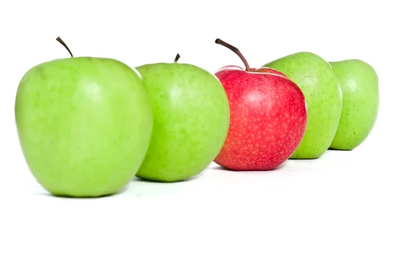 Jabłka izolowane na białym tle — Zdjęcie stockowe