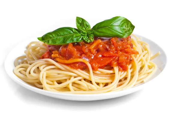 Spaghetti con salsa di pomodoro — Foto Stock