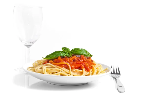 Spaghetti con salsa di pomodoro — Foto Stock