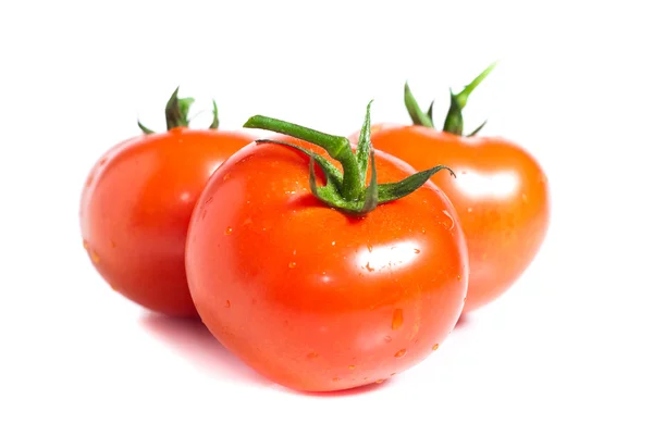 Röd tomat vegetabilisk isolerad på vit bakgrund — Stockfoto