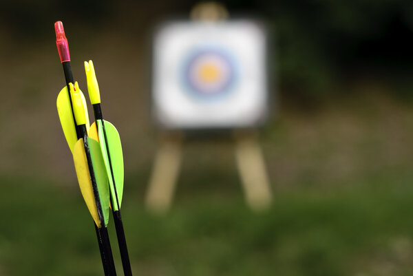 Archery- arrows close up