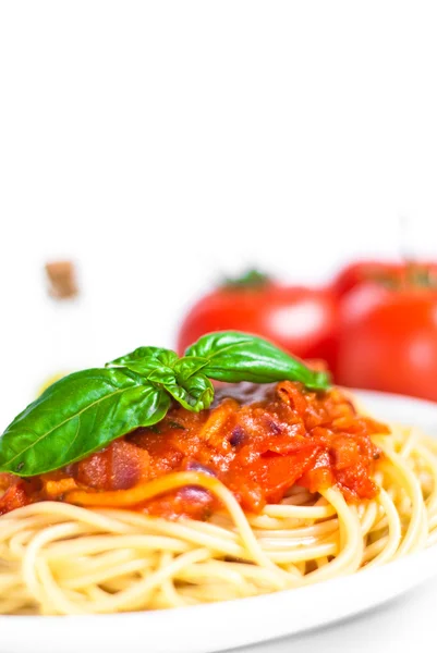 Spaghetti whit tomato sauce Stock Picture