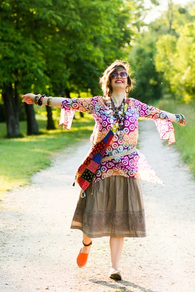 Festival people - dancing girl — Stock Photo, Image