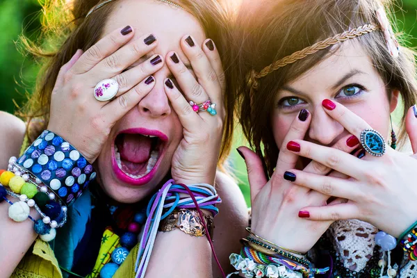 Festival people, facial expression — Stock Photo, Image