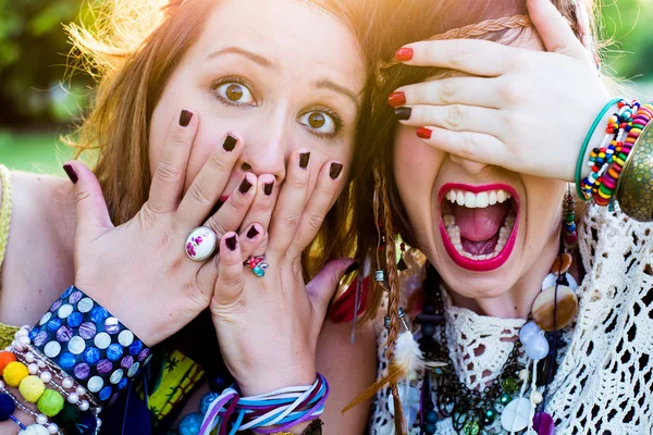 Gente del festival, expresión facial — Foto de Stock