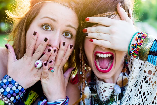 Gente del festival, expresión facial — Foto de Stock