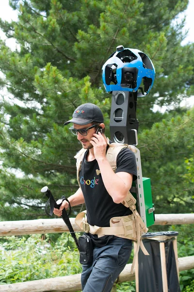 Google Street View Tracker on the High Tatras — стоковое фото