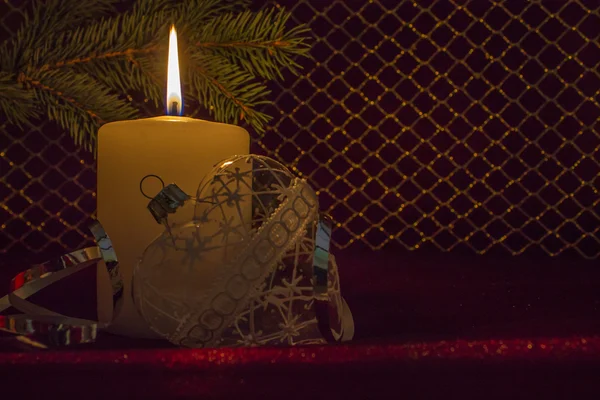 Xmas Candle — Stock Photo, Image