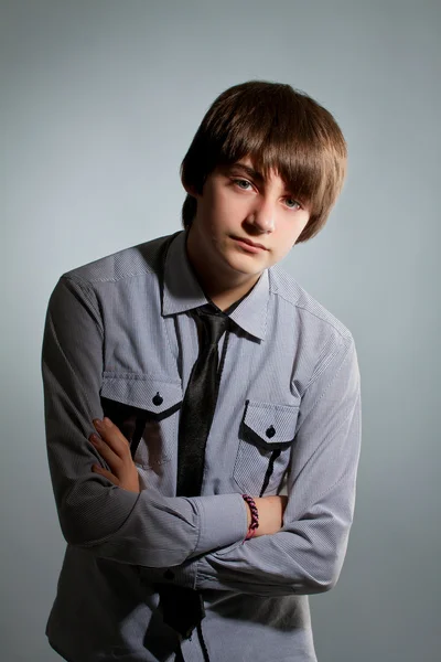 Handsome guy in shirt and tie — Stock Photo, Image