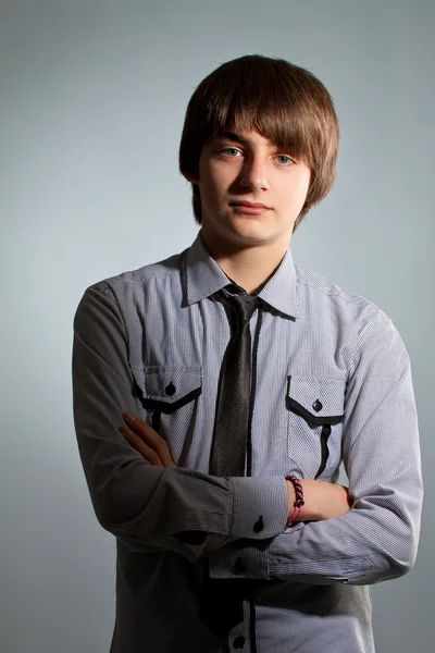 Handsome guy in shirt and tie — Stock Photo, Image