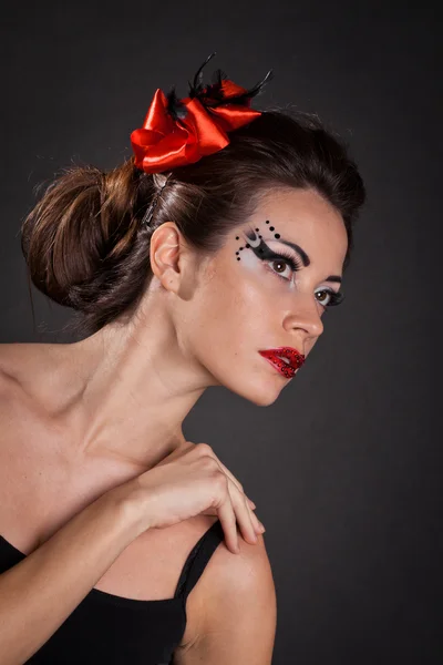 Mulher com maquiagem de moda — Fotografia de Stock