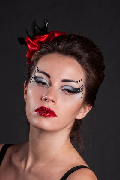 Woman with fashion makeup — Stock Photo, Image
