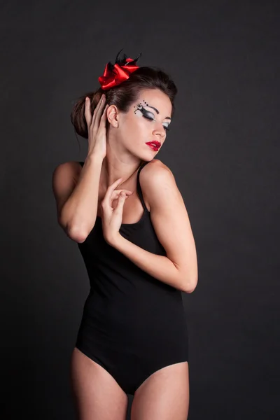 Mulher com maquiagem de moda — Fotografia de Stock