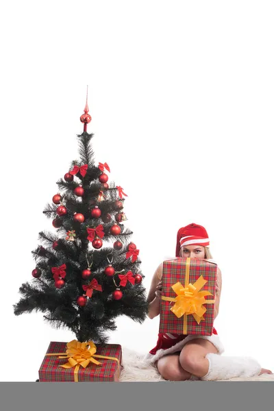 Woman santa — Stock Photo, Image