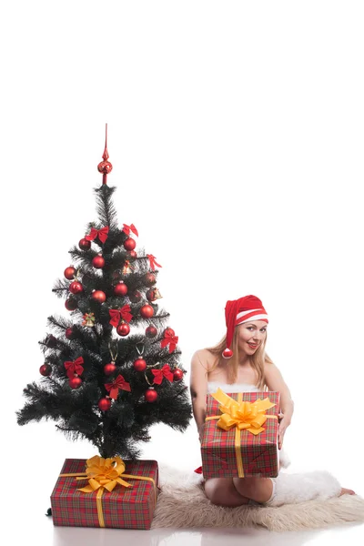 Woman santa Stock Picture