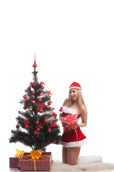 Woman santa — Stock Photo, Image