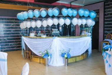tatil için dekore edilmiş Restoran, iç