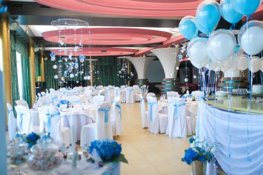 tatil için dekore edilmiş Restoran, iç