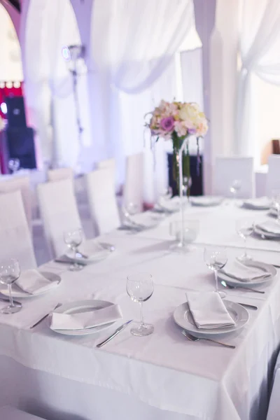 Tables decorated with flowers — Stock Photo, Image