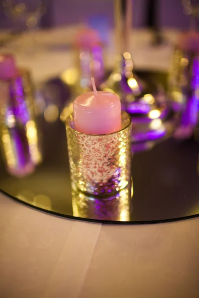 Kaarsen op de tafels — Stockfoto