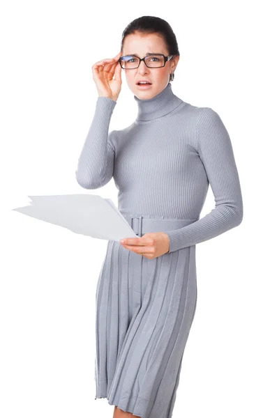 Unhappy businesswoman — Stock Photo, Image