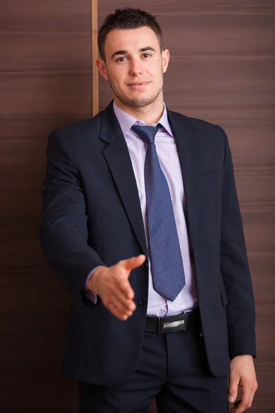 Man shows hand sign — Stock Photo, Image