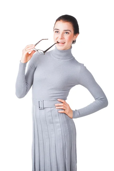 Kvinna med glasögon — Stockfoto