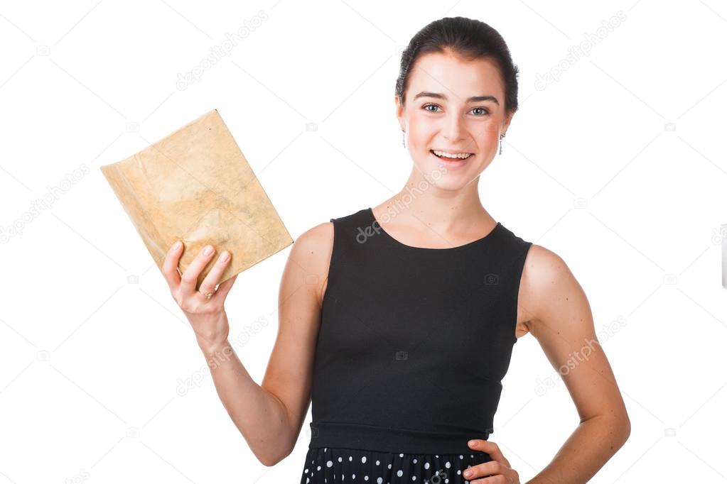 Pretty girl with book