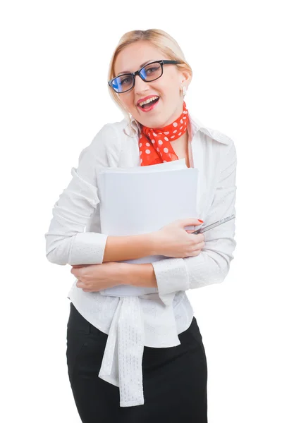 Mujer de negocios sonriente — Foto de Stock