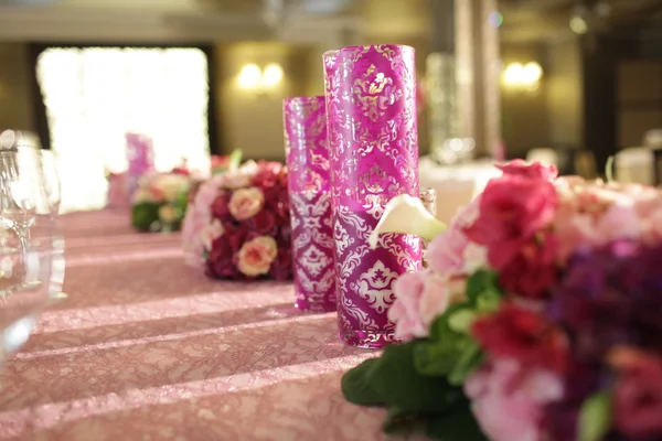 Wedding decorated table — Stock Photo, Image