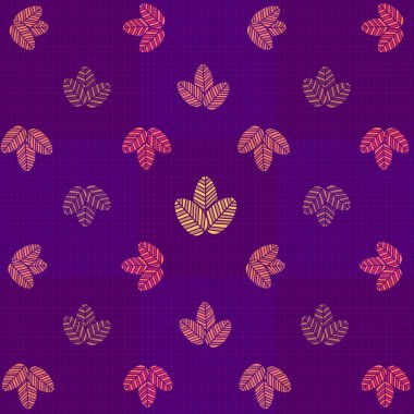 Dikişsiz vektör yaprak desen