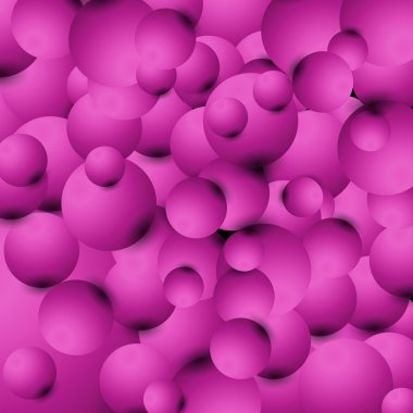 3D purple ball vector illustration background
