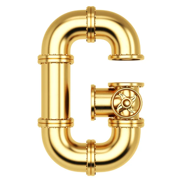 Zlatý abeceda g dopis — Stock fotografie