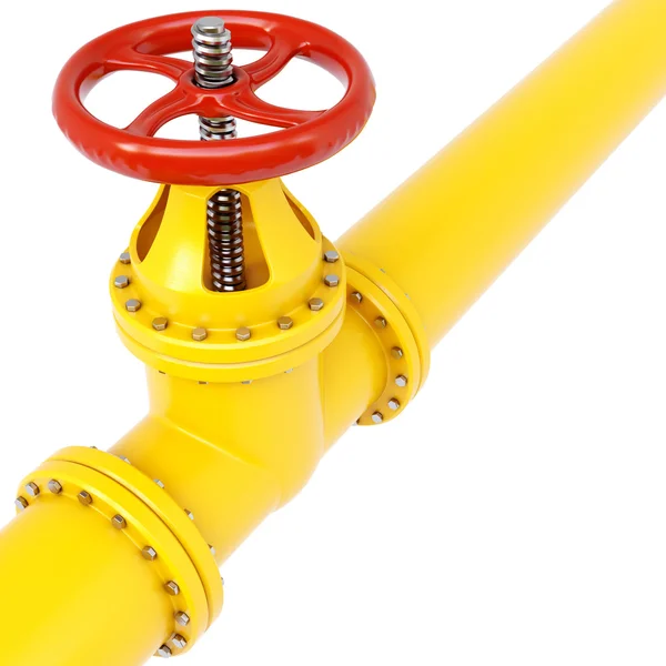 Tubo de gas amarillo — Foto de Stock