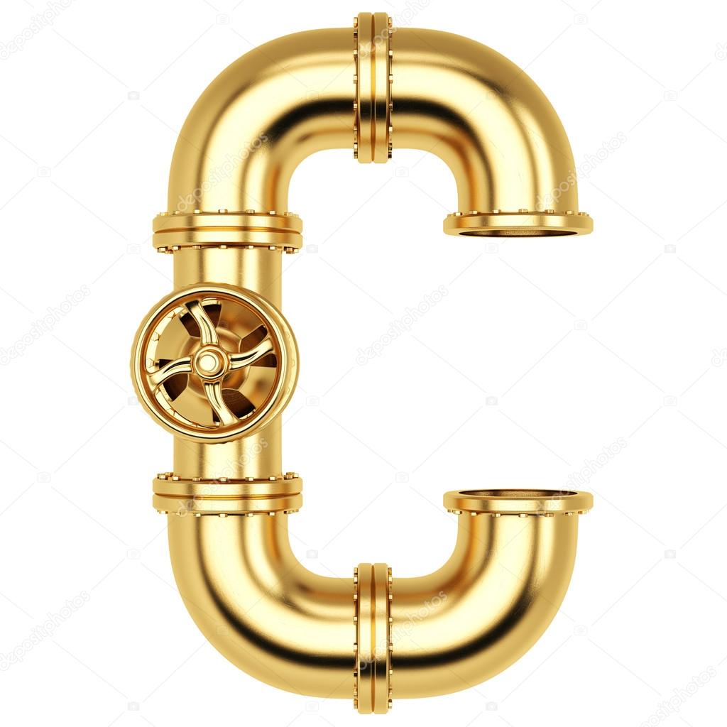 Golden Alphabet C letter