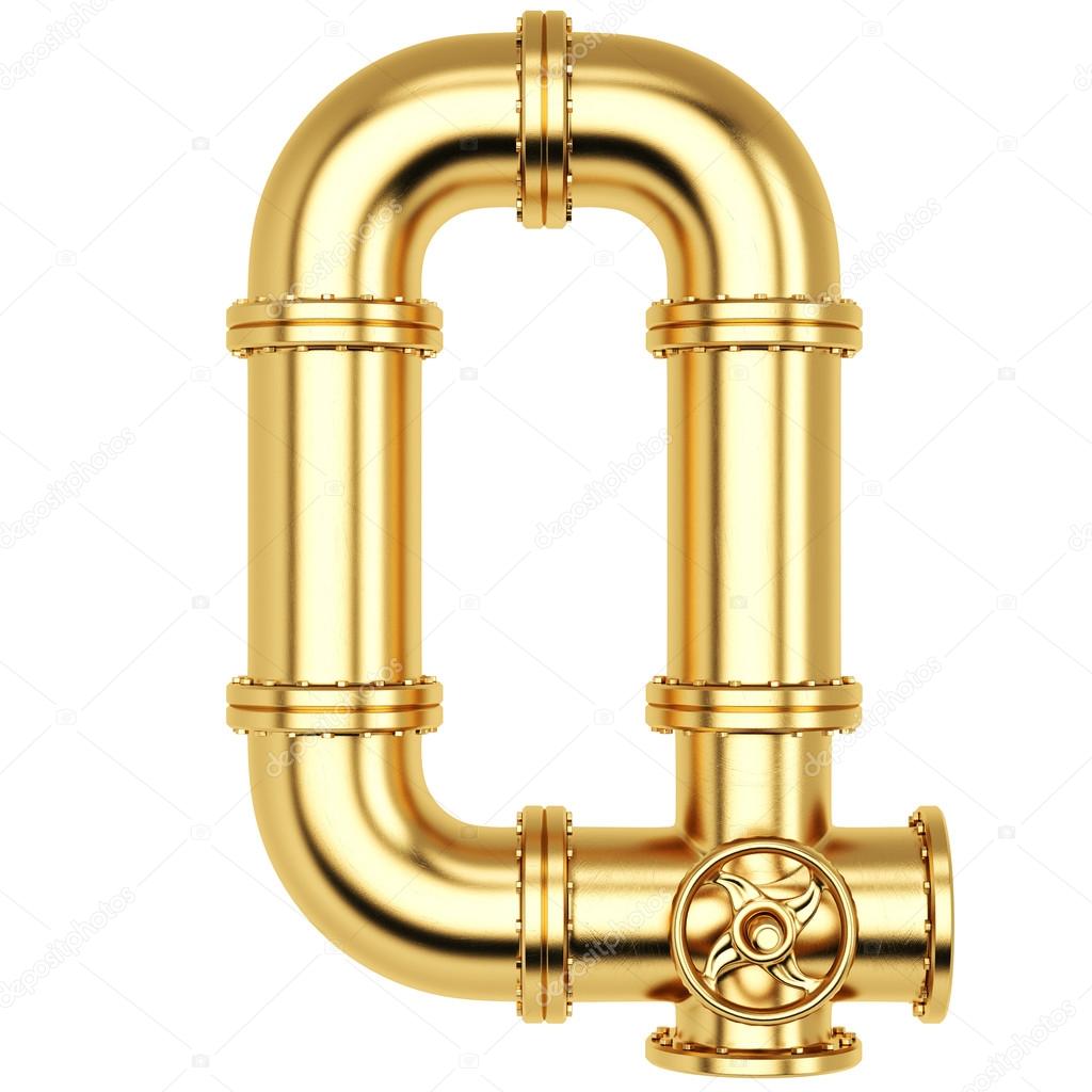 Golden Alphabet Q letter