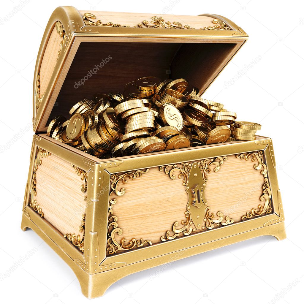 Chest with golden coins