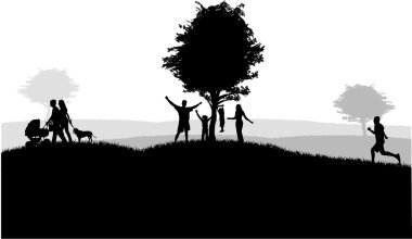 Açık recreation.vector illüstrasyon