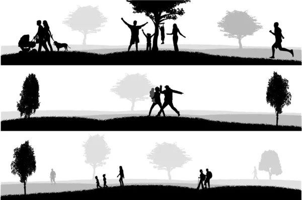 Recreación al aire libre. Ilustración vectorial — Vector de stock