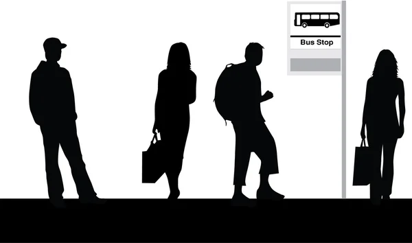 Bus stop — Stock Vector