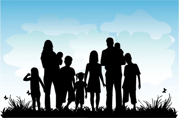 Profile duże rodziny — Wektor stockowy