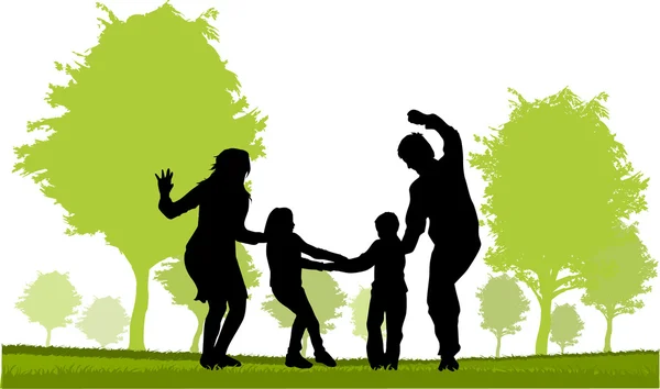 Rodziny - rodzice i dzieci — Wektor stockowy