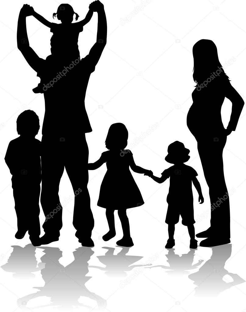Famille Nombreuse Images Vectorielles Famille Nombreuse Vecteurs Libres De Droits Depositphotos