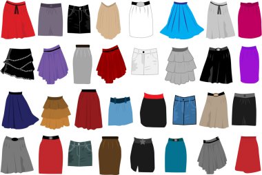Skirts-icon vector clipart
