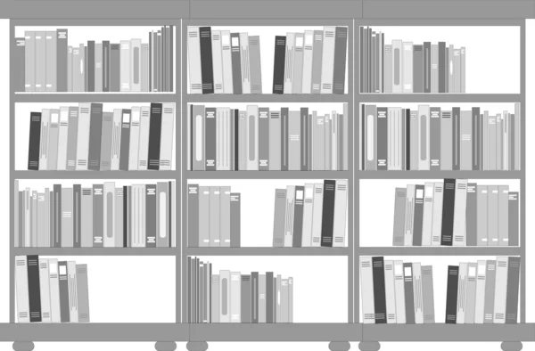 Комплект книжных шкафов и полок — стоковый вектор