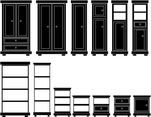 Conjunto de muebles — Archivo Imágenes Vectoriales