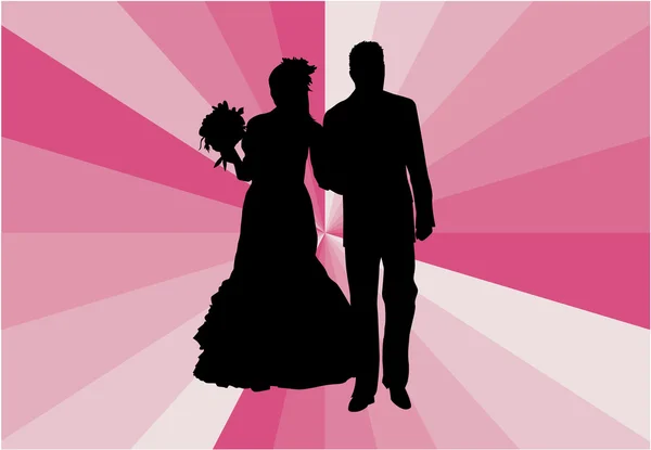 Couple marié - illustration vectorielle — Image vectorielle